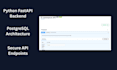 engineer a secure python fastapi backend and database