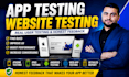 app testing website testing ipad, iphone and android user testing web app review