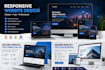 create a responsive HTML CSS javascript website
