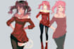create retro style anime style character illustrations