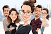 draw corporate cartoon caricatures for headshots