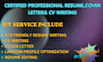 write resume, CV, cover letter, and linkedin profile