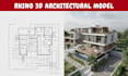 create rhino 3d architectural model, autocad to rhino conversion, site rendering
