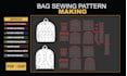 do bag sewing pattern making, backpack pattern, and tech pack