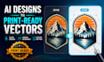 convert ai generated designs into print ready vector files