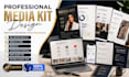 design epk, media kit, press kit, one sheet with clickable buttons