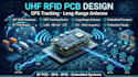 design uhf rfid pcb gps tracking device and long range antenna