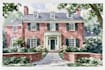 draw watercolor house illustration  style