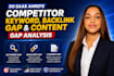 do saas ahrefs competitor keyword, backlink gap and content gap analysis