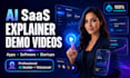 create ai saas explainer video, ai saas demo, app demo and ai tutorial video