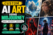 create custom ai art using midjourney