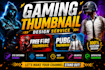design eye catching gaming youtube thumbnails