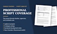 deliver the most detailed, useful, script coverage on fiverr