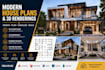 design modern house plans and 3d renderings