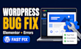fix urgent wordpress and elementor website issues