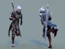 model 3d cinematic game character rigging for games and animation video