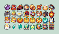 create 16x16 pixel art game assets and icons