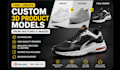 create custom 3d shoe, sneaker and footwear models