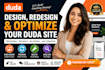 do duda website design ,redesign, duda bug fix, duda website SEO