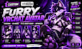 create custom vrchat furry avatar, fursona, vtuber and 3d vrchat avatar