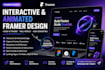 do interactive and animated framer website design, figma to framer, framer
