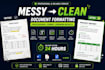 professionally format, edit, and redesign your word document