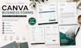 design canva real estate letterhead, invoice, and listing forms in canva
