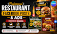 design professional restaurant facebook posts and ads in canva