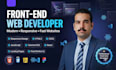 develop a responsive frontend website using HTML CSS javascript tailwind CSS