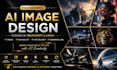 professional ai image designs using midjourney and canva
