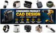 consumer product cad design, concept development, solidworks fusion360 modeling