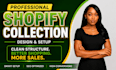 create easy to navigate optimized shopify collections, category, automated menu