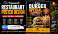design professional restaurant promotional posters in canva