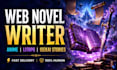 write web novel chapters in anime and litrpg style