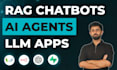 build ai agent, rag chatbot, llm app using langchain, langgraph, openai