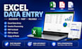 do accurate excel data entry and PDF conversion
