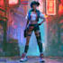 cyberpunk female character art
