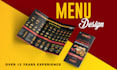 design a beautiful restaurant menu