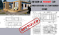 design modular, container, underground homes with 3d render and blueprint permit
