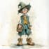 illustrate your character in a watercolor style