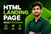 develop professional animated HTML, CSS and js website