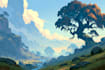 do detailed fantasy landscapes and environments