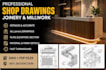 create detailed joinery shop drawings and millwork drawings