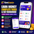 create a modern earn money, reward, cashback and task website