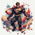 do a superhero comic illustration