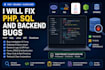 fix PHP, java, sql, API and backend issues
