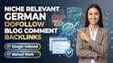 provide niche related german blogs comment backlinks