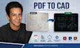 redraw technical drawing, convert PDF to autocad drawing, cad conversion pro