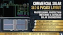 design commercial solar sld, protection metering and pvcase layout