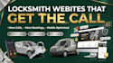 design locksmith website with emergency call now button and booking